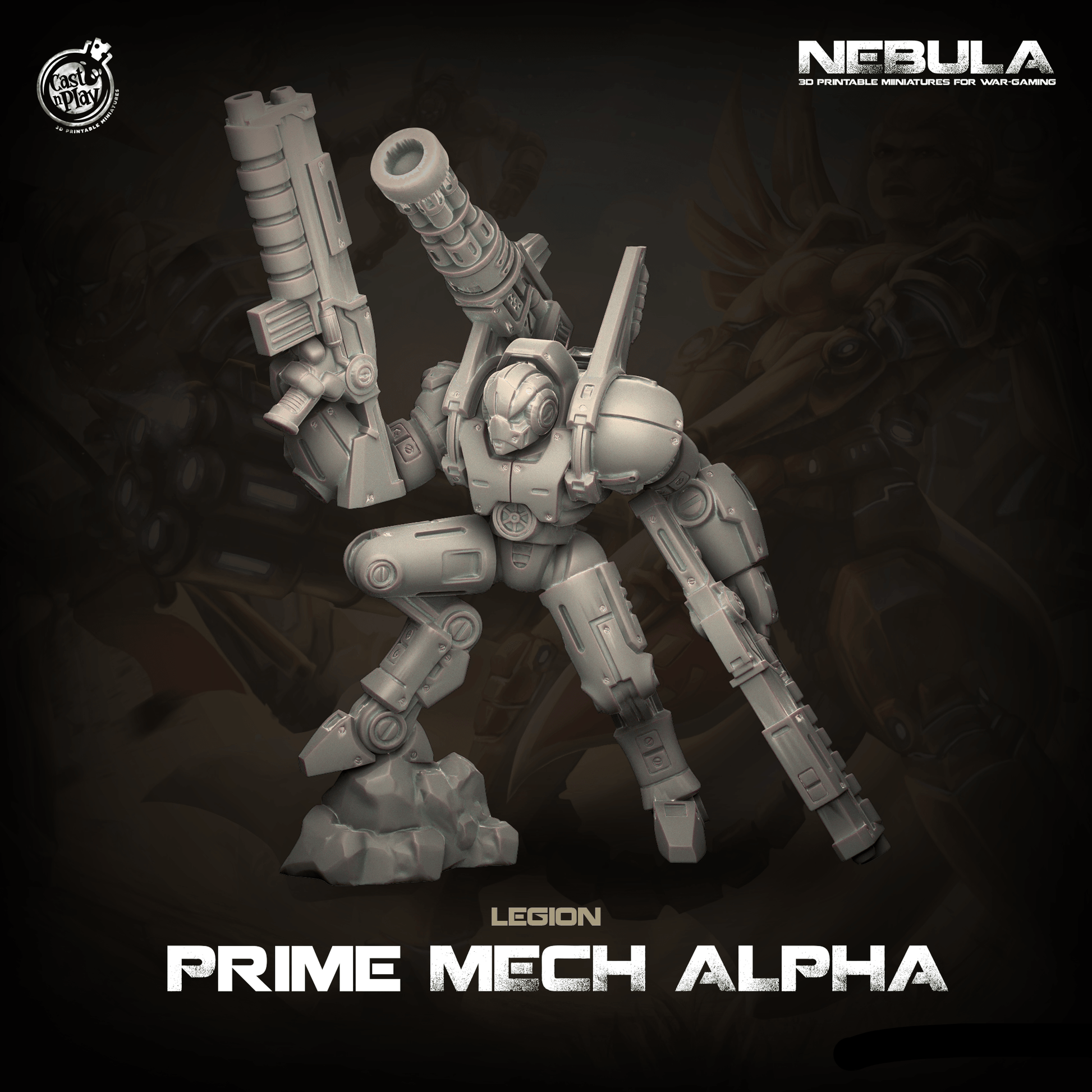3D Printed Cast n Play Prime Mech Alpha Nebula Origins 28mm 32mm D&D - 3D Printing Boss 