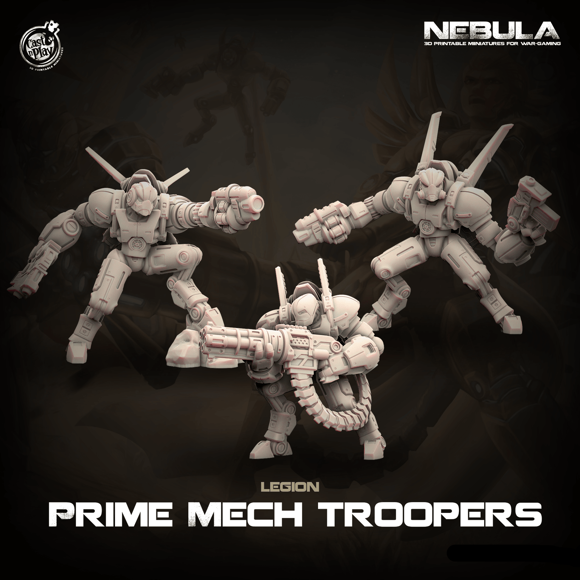 3D Printed Cast n Play Prime Mech Troopers Nebula Origins 28mm 32mm D&D - 3D Printing Boss 