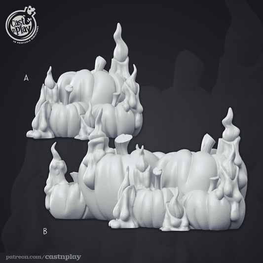 3D Printed Cast n Play - Pumpkins 28mm 32mm D&D - 3D Printing Boss 