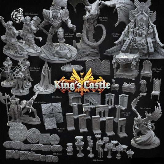 3D Printed Cast n Play Ranged Blue Capes 28mm 32mm D&D - 3D Printing Boss 