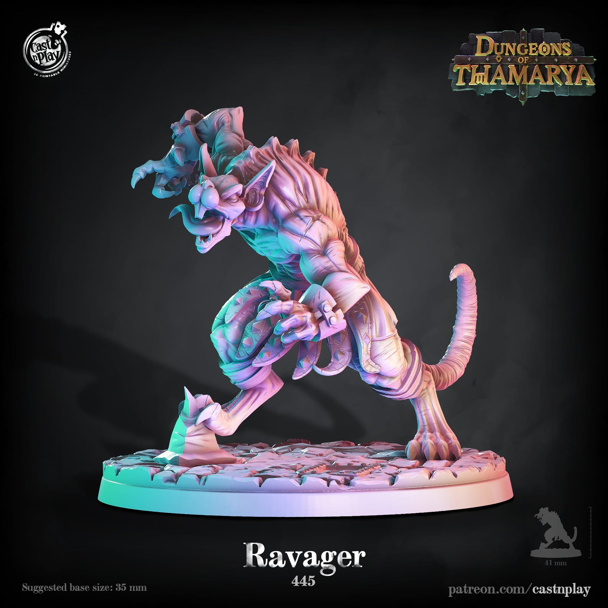 3D Printed Cast n Play Ravager Dungeons of Thamarya Set 28mm 32mm D&D - 3D Printing Boss 