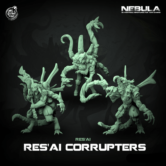 3D Printed Cast n Play ResAi Corrupters Nebula Origins 28mm 32mm D&D - 3D Printing Boss 