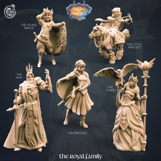 3D Printed Cast n Play Royal Family Pack Kingdom Of Thamarya 28mm 32mm D&D - 3D Printing Boss 