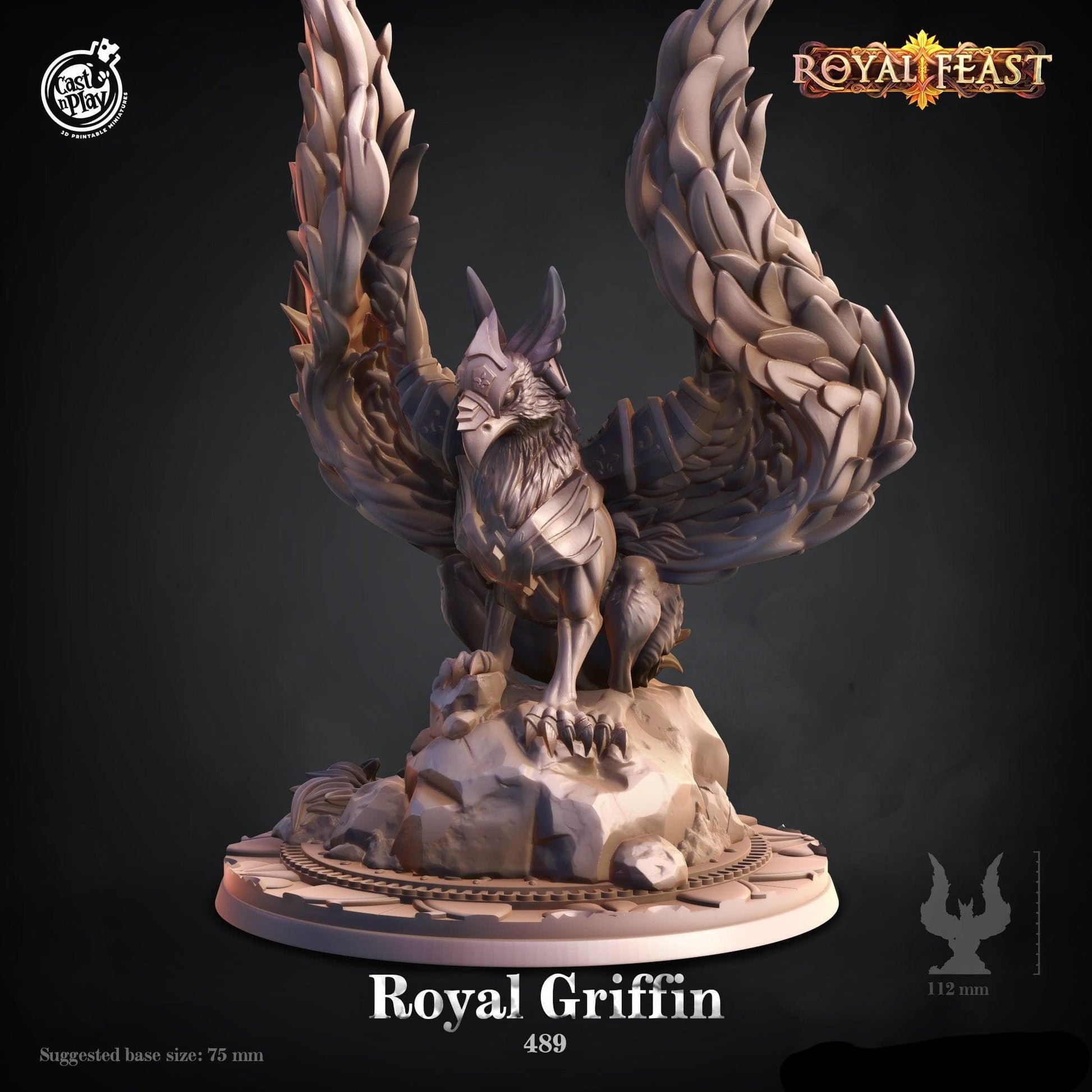 3D Printed Cast n Play Royal Griffin 28mm 32mm D&D - 3D Printing Boss 