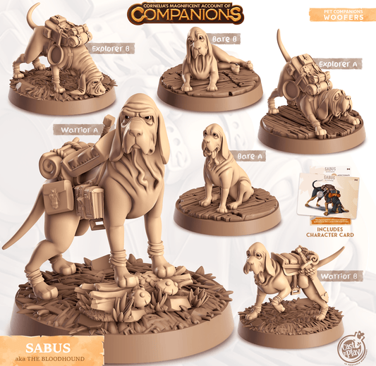 3D Printed Cast n Play Sabus - The Bloodhound Companions 28mm 32mm D&D - 3D Printing Boss 