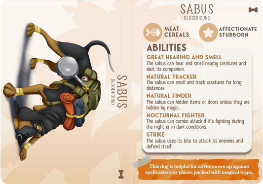 3D Printed Cast n Play Sabus - The Bloodhound Companions 28mm 32mm D&D - 3D Printing Boss 