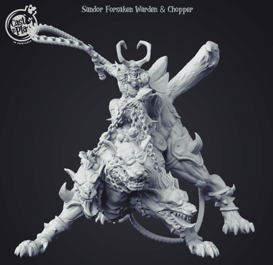 3D Printed Cast n Play - Sandor Forsaken Warden & Chopper 28mm 32mm D&D - 3D Printing Boss 