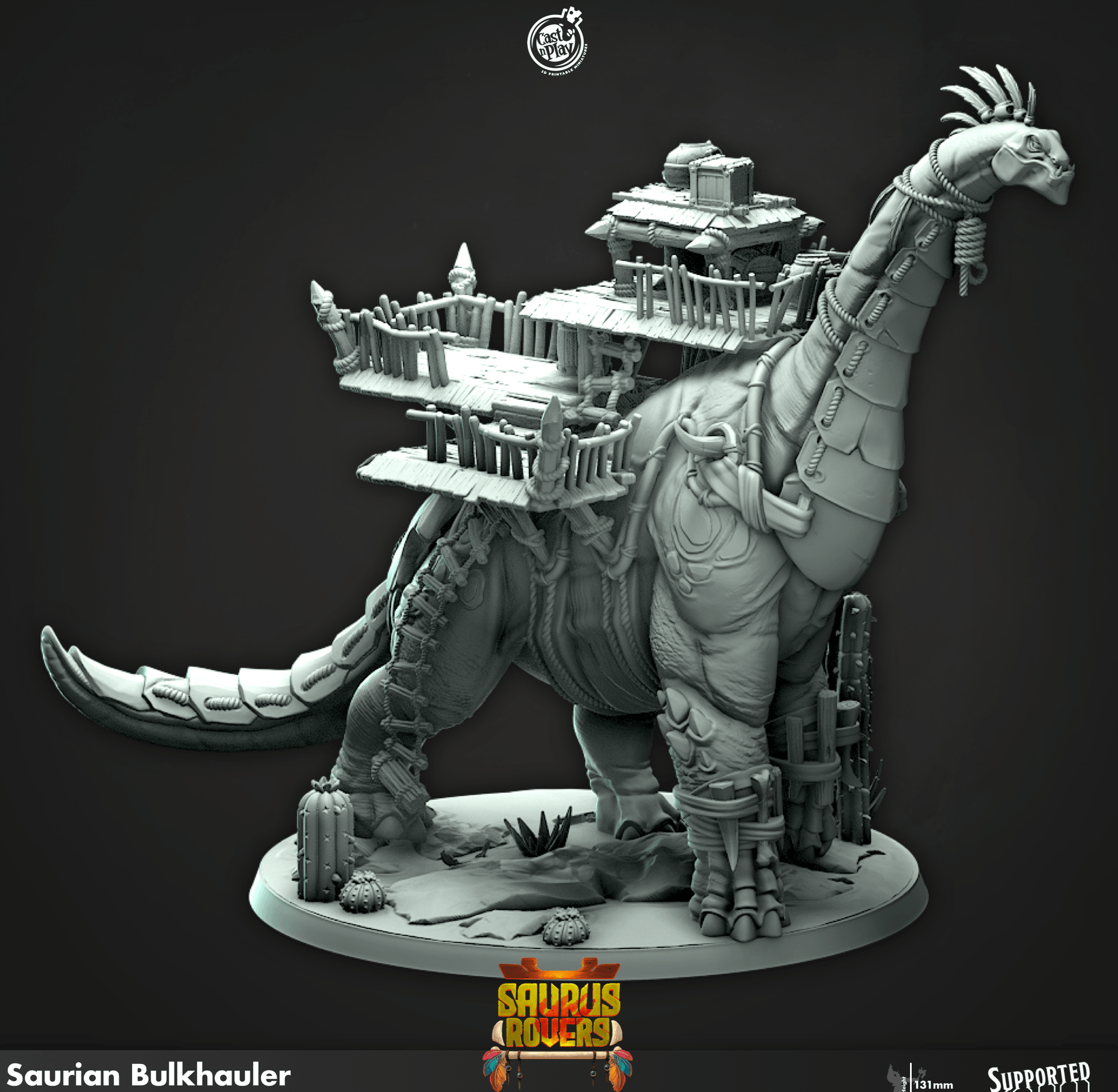 3D Printed Cast n Play Saurian Bulkhauler Saurus Rovers Set 28mm 32mm D&D - 3D Printing Boss 