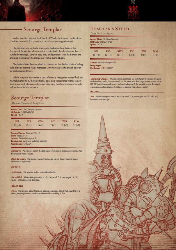 3D Printed Cast n Play Scourge Templars Church of Wrath 28mm 32mm D&D - 3D Printing Boss 
