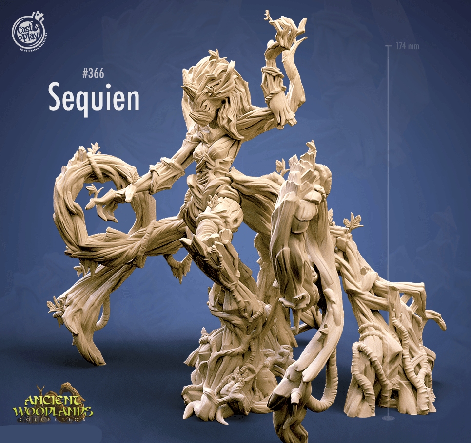 3D Printed Cast n Play Sequien Ancient Woodlands - 28mm 32mm D&D - 3D Printing Boss 