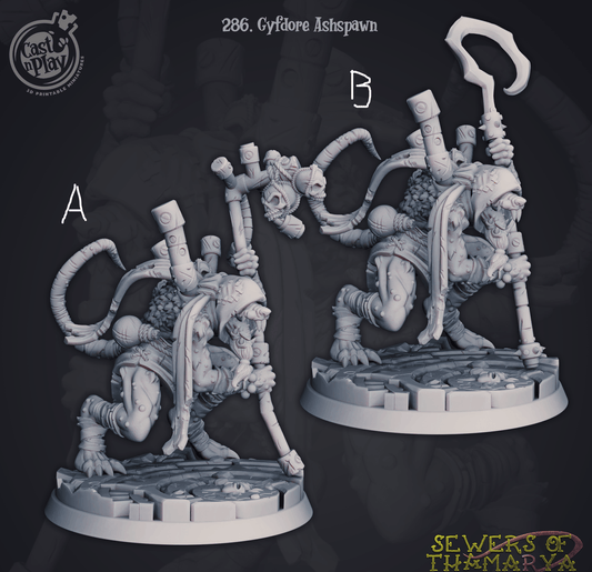 3D Printed Cast n Play Sewers of Thamarya - Gyfdore Ashspawn 28mm 32mm D&D - 3D Printing Boss 