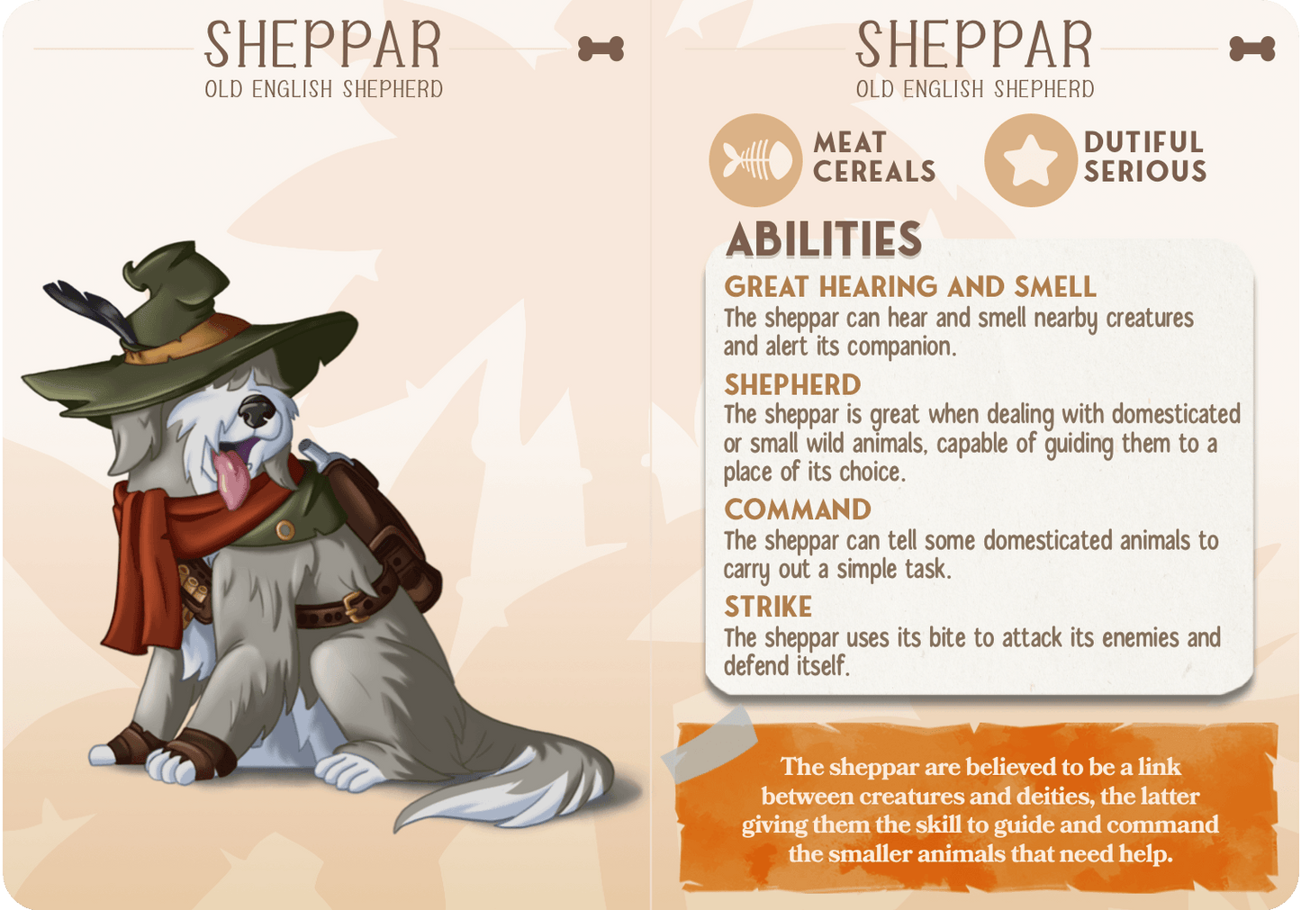 3D Printed Cast n Play Sheppar - Old English Shepherd Companions 28mm 32mm D&D - 3D Printing Boss 