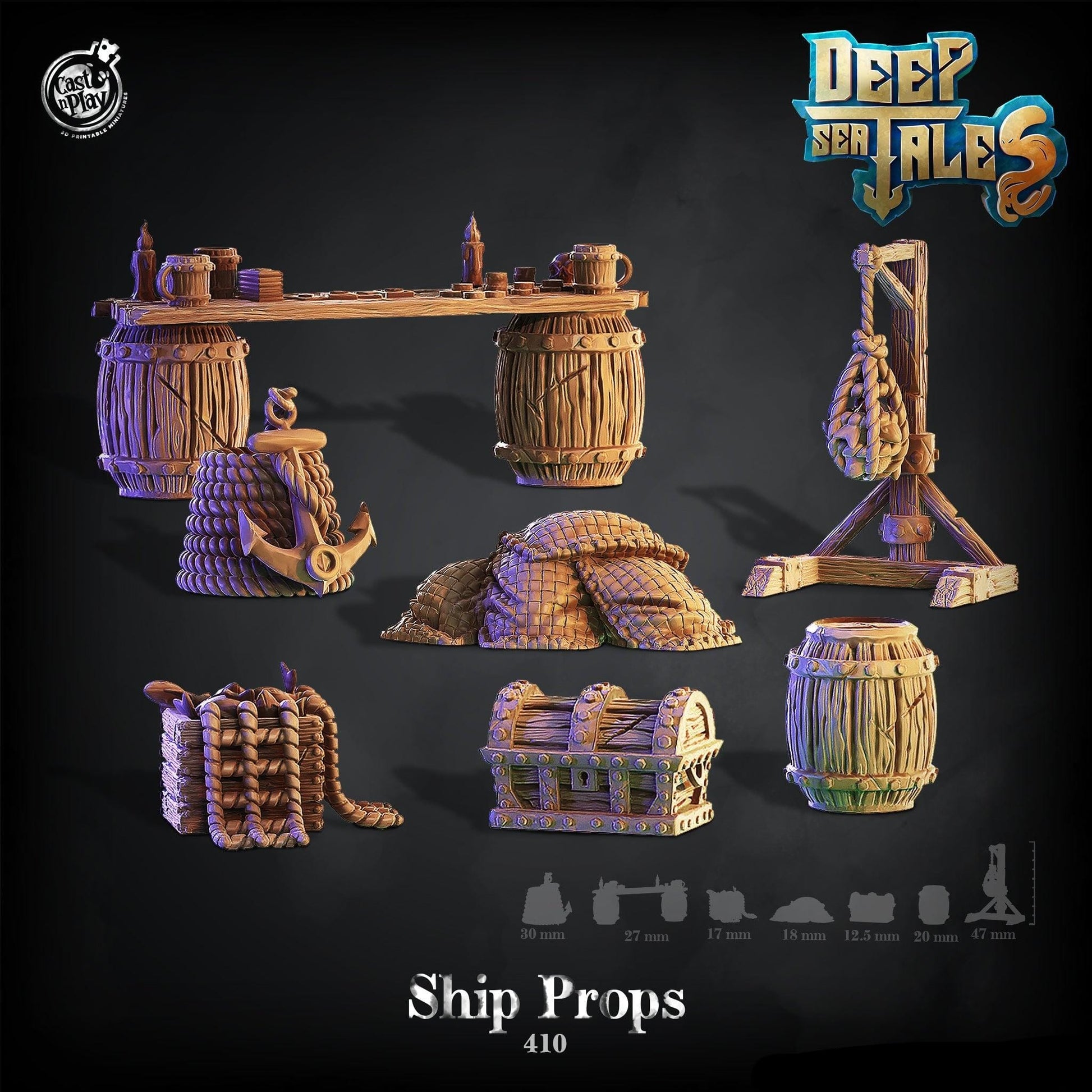 3D Printed Cast n Play Ship Props 28mm 32mm D&D - 3D Printing Boss 