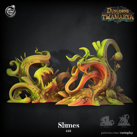 3D Printed Cast n Play Slimes Dungeons of Thamarya Set 28mm 32mm D&D - 3D Printing Boss 