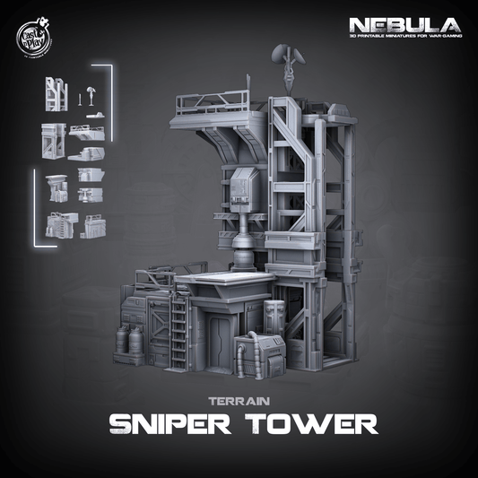 3D Printed Cast n Play SniperTower Nebula Origins 28mm 32mm D&D - 3D Printing Boss 