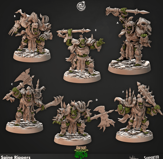 3D Printed Cast n Play Spine Rippers Iron Skull Orcs 28mm 32mm D&D - 3D Printing Boss 