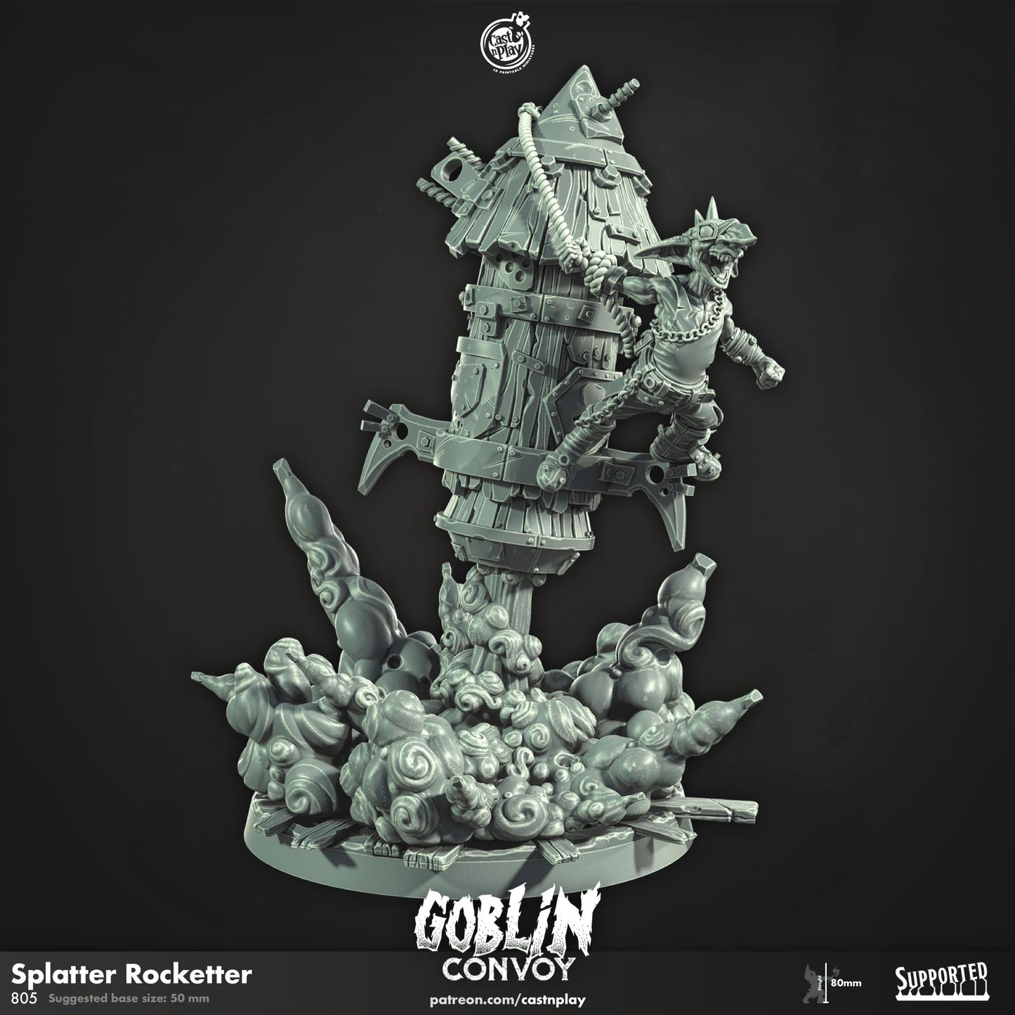 3D Printed Cast n Play Splatter Rocketeer The Goblin Convoy 28mm 32mm D&D - 3D Printing Boss 