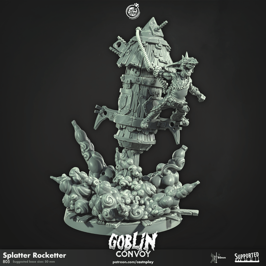 3D Printed Cast n Play Splatter Rocketeer The Goblin Convoy 28mm 32mm D&D - 3D Printing Boss 