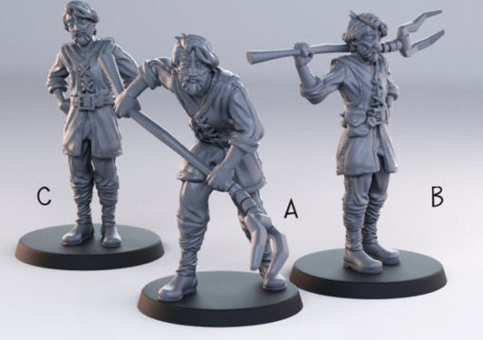 3D Printed Cast n Play - Stable Keepers Farmers 28mm 32mm D&D - 3D Printing Boss 