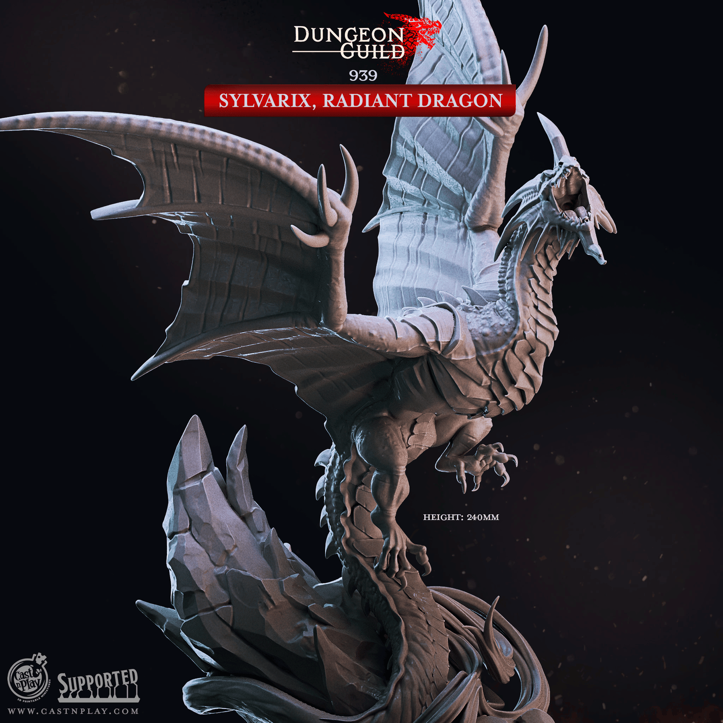 3D Printed Cast n Play Sylvarix, Radiant Dragon Dungeon Guild Set 28mm 32mm D&D - 3D Printing Boss 