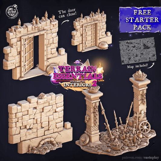 3D Printed Cast n Play TE Interiors Vol IV Starter Set 28mm 32mm D&D - 3D Printing Boss 