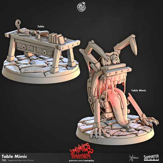 3D Printed Cast n Play Table Mimic Mimics Mayhem Set 28mm 32mm D&D - 3D Printing Boss 