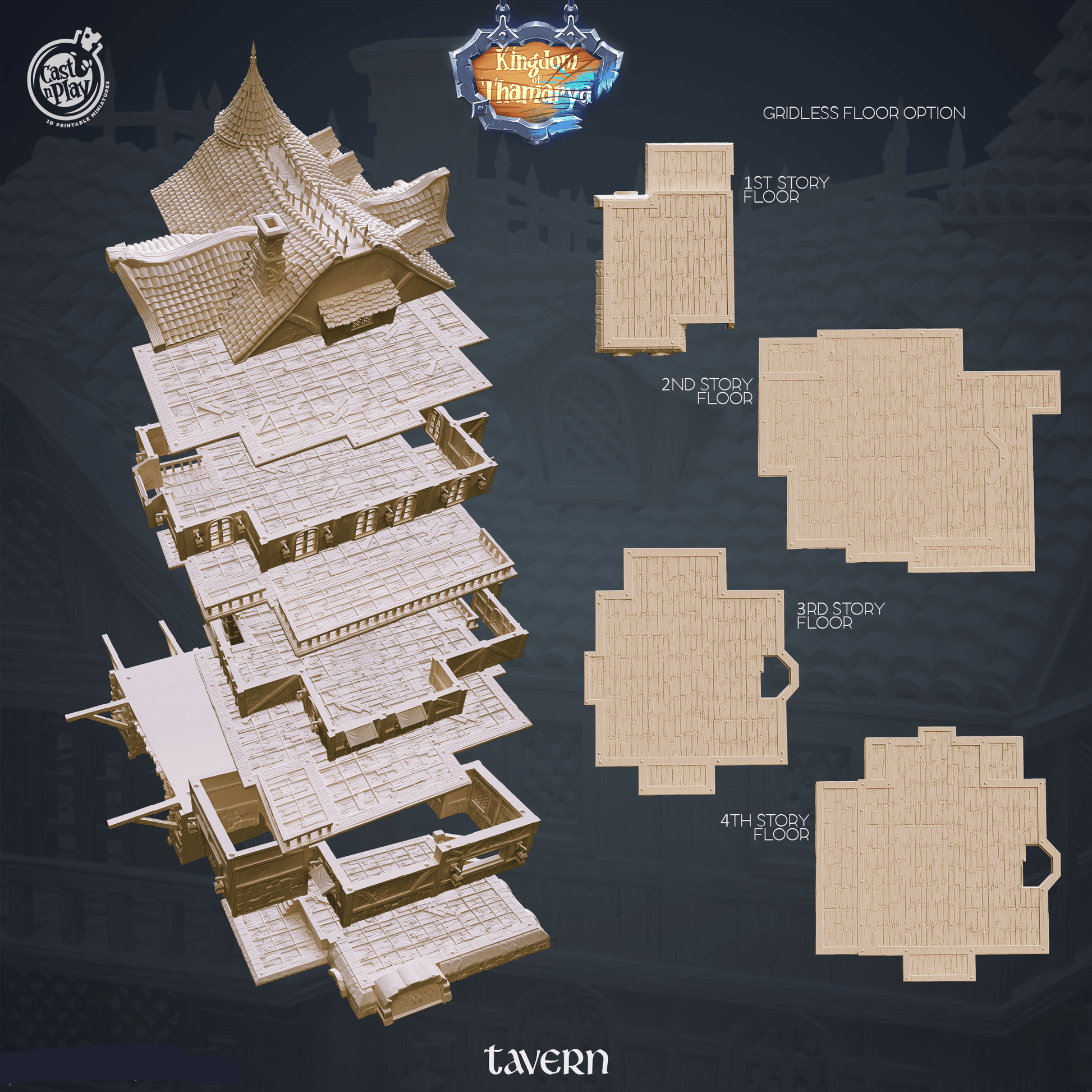 3D Printed Cast n Play Tavern Kingdom Of Thamarya 28mm 32mm D&D - 3D Printing Boss 