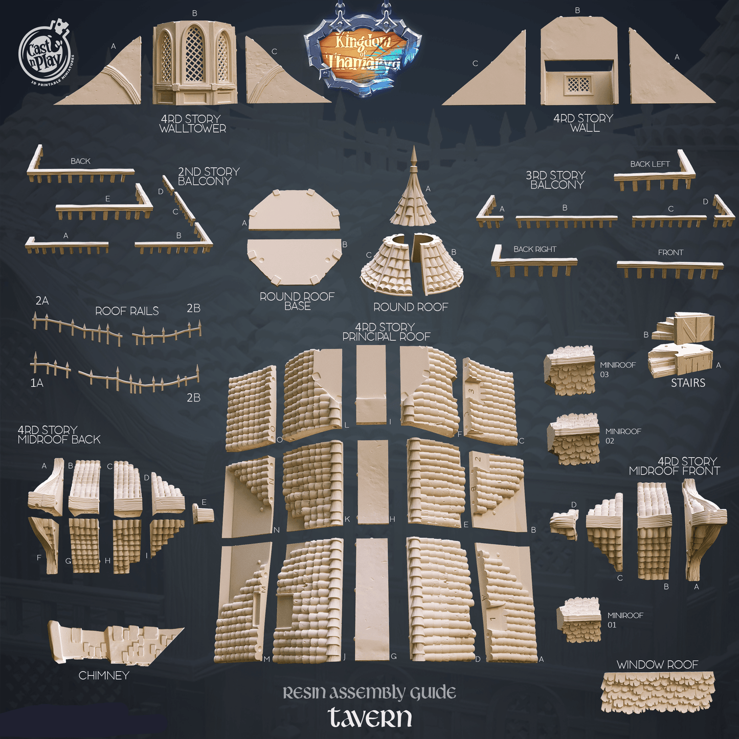 3D Printed Cast n Play Tavern Kingdom Of Thamarya 28mm 32mm D&D - 3D Printing Boss 