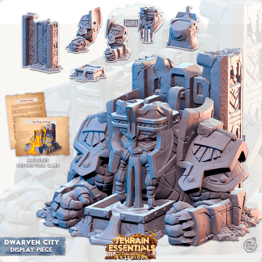 3D Printed Cast n Play Terrain Essentials Vol III Exteriors Dwarven City Set Furnance 28mm 32mm D&D - 3D Printing Boss 
