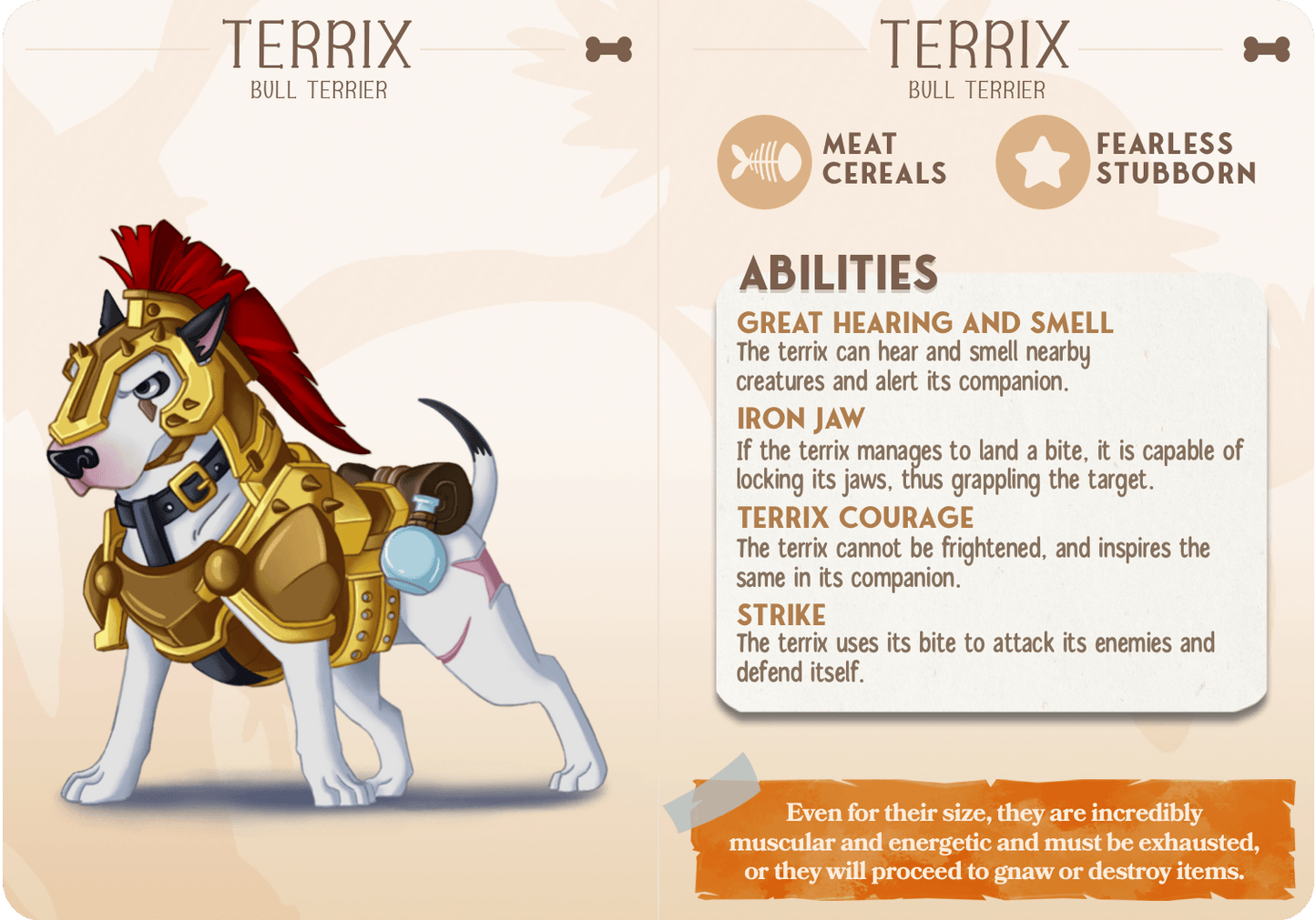 3D Printed Cast n Play Terrix - Bull Terrier Companions 28mm 32mm D&D - 3D Printing Boss 