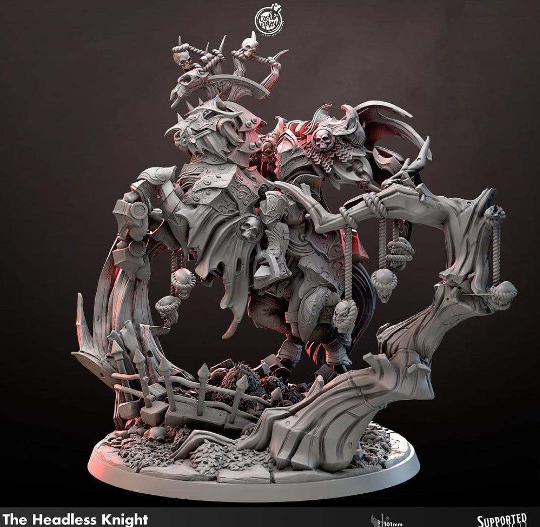 3D Printed Cast n Play The Headless Knight 28mm 32mm D&D - 3D Printing Boss 