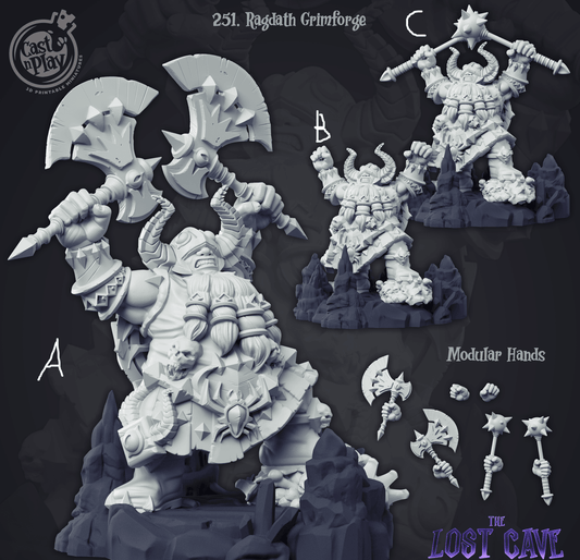 3D Printed Cast n Play The Lost Cave Collection - Ragdath Grimforge 28mm 32mm D&D - 3D Printing Boss 