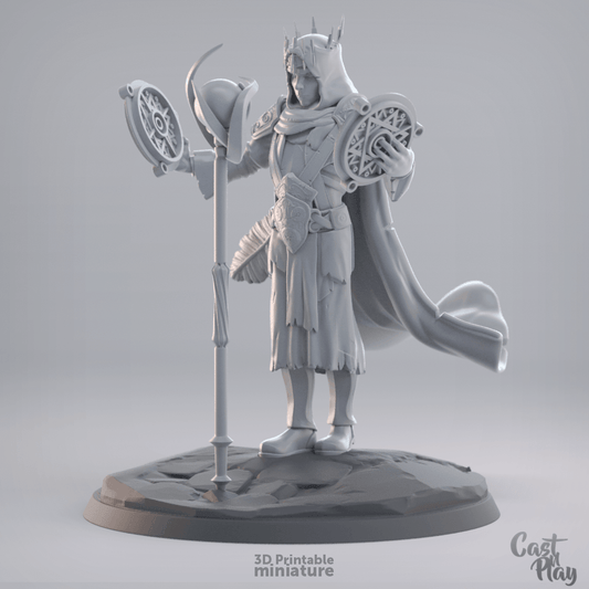 3D Printed Cast n Play - The Mage King 28mm 32mm D&D - 3D Printing Boss 