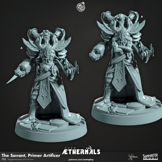 3D Printed Cast n Play The Savant Primer Artificer Aethernals Collection 28mm 32mm D&D - 3D Printing Boss 