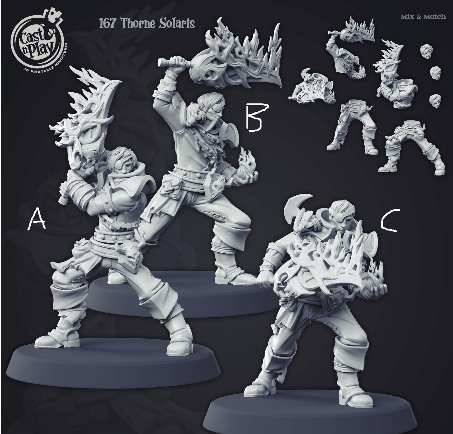 3D Printed Cast n Play - Thorne Solaris 28mm 32mm D&D - 3D Printing Boss 
