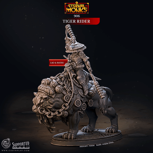 3D Printed Cast n Play Tiger Rider Eternal Monks Set 28mm 32mm D&D - 3D Printing Boss 