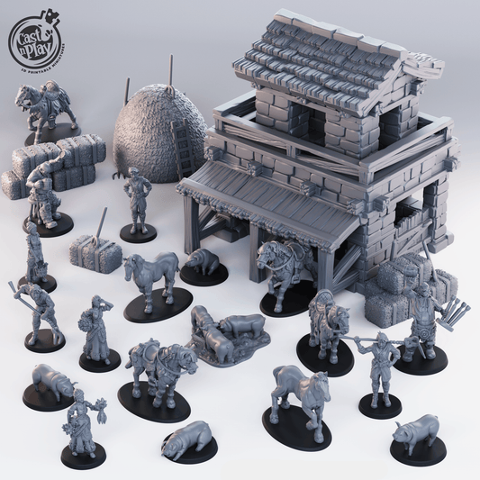 3D Printed Cast n Play Townsfolk Second Release 28mm 32mm D&D - 3D Printing Boss 