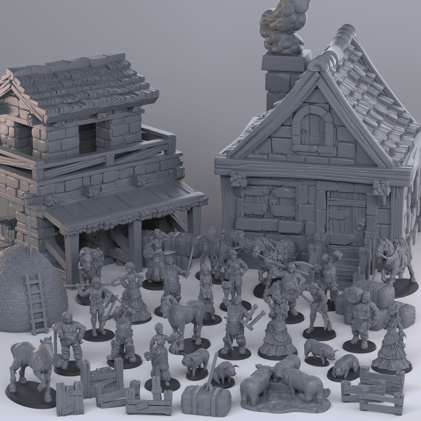 3D Printed Cast n Play Townsfolk Third Release 28mm 32mm D&D - 3D Printing Boss 