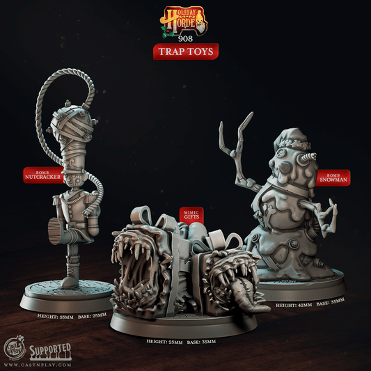 3D Printed Cast n Play Trap Toys Holiday Horde Set 28mm 32mm D&D - 3D Printing Boss 