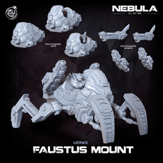 3D Printed Cast n Play Ugnix Faustus Mount Nebula All Out War 28mm 32mm D&D - 3D Printing Boss 