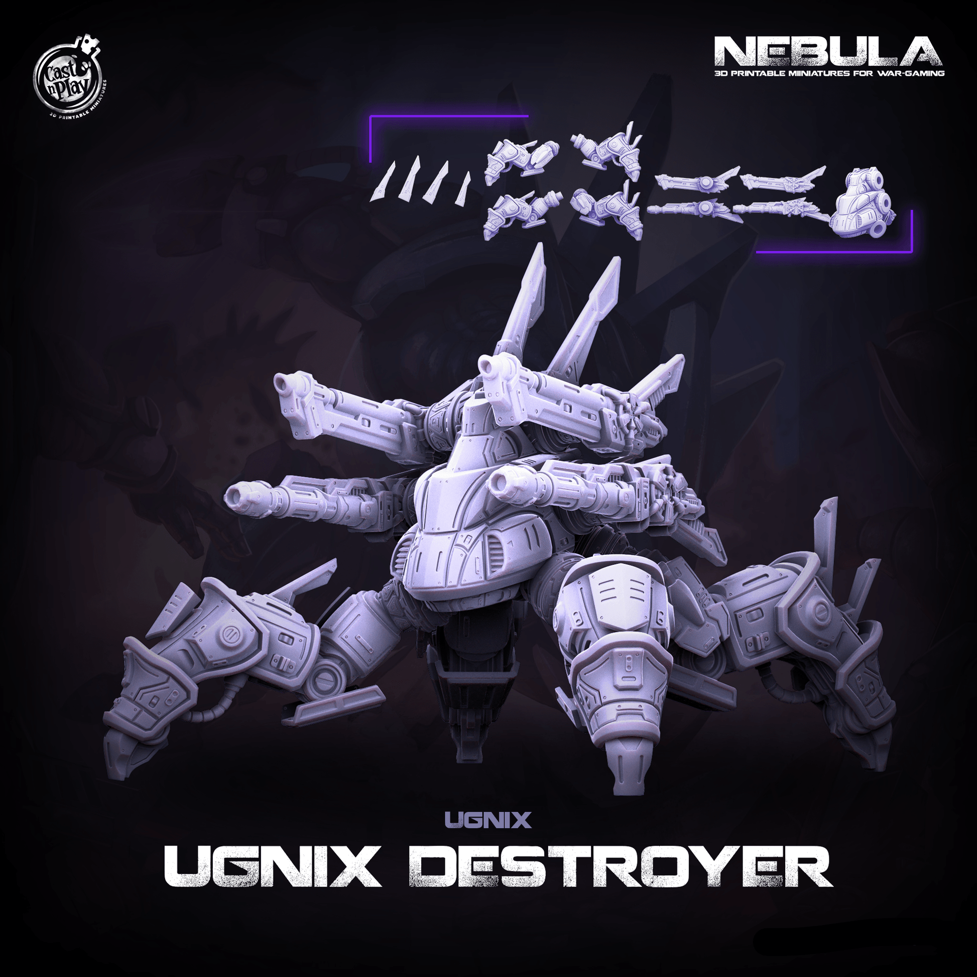 3D Printed Cast n Play Ugnix Titan Nebula All Out War 28mm 32mm D&D - 3D Printing Boss 
