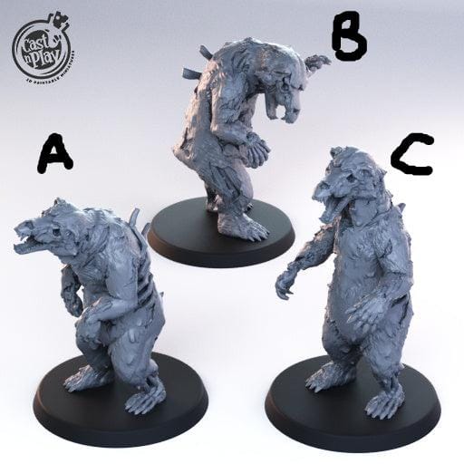 3D Printed Cast n Play - Undead Bears Set 28mm 32mm D&D - 3D Printing Boss 