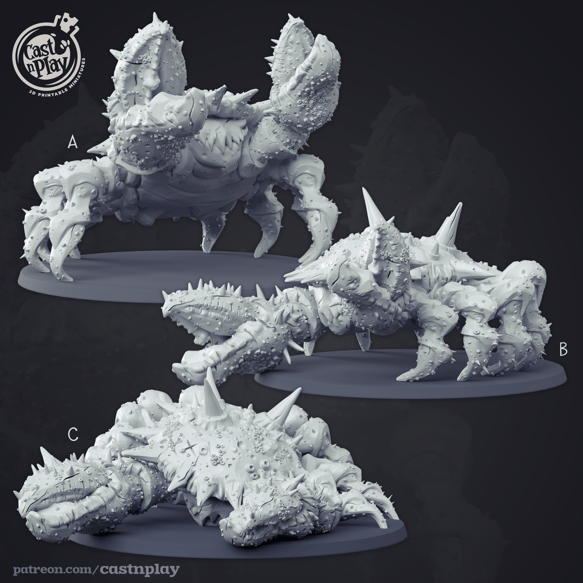 3D Printed Cast n Play - Undead Pirate Beast 28mm 32mm D&D - 3D Printing Boss 