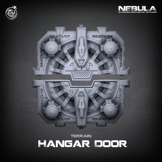 3D Printed Cast n Play Underground Hangar Door Nebula Origins 28mm 32mm D&D - 3D Printing Boss 