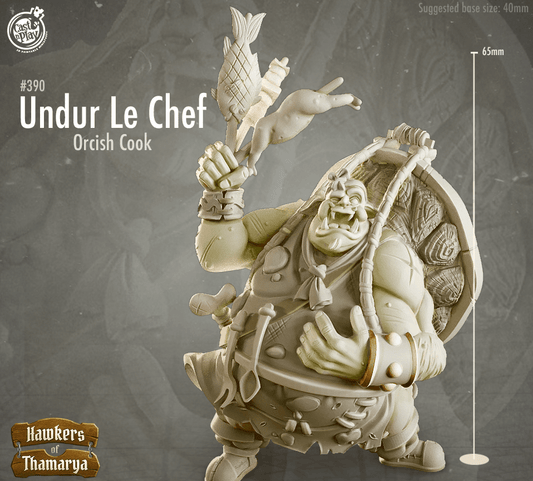 3D Printed Cast n Play Undur Le Chef 28mm 32mm D&D - 3D Printing Boss 