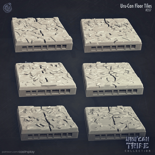 3D Printed Cast n Play Uru Can Floor Tiles Uru Can Tribe 28mm 32mm D&D - 3D Printing Boss 