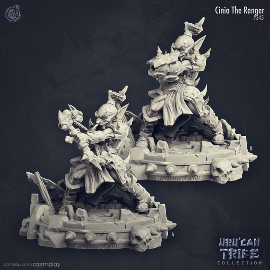 3D Printed Cast n Play  Uru Can Tribe - Cinia The Ranger 28mm 32mm D&D - 3D Printing Boss 