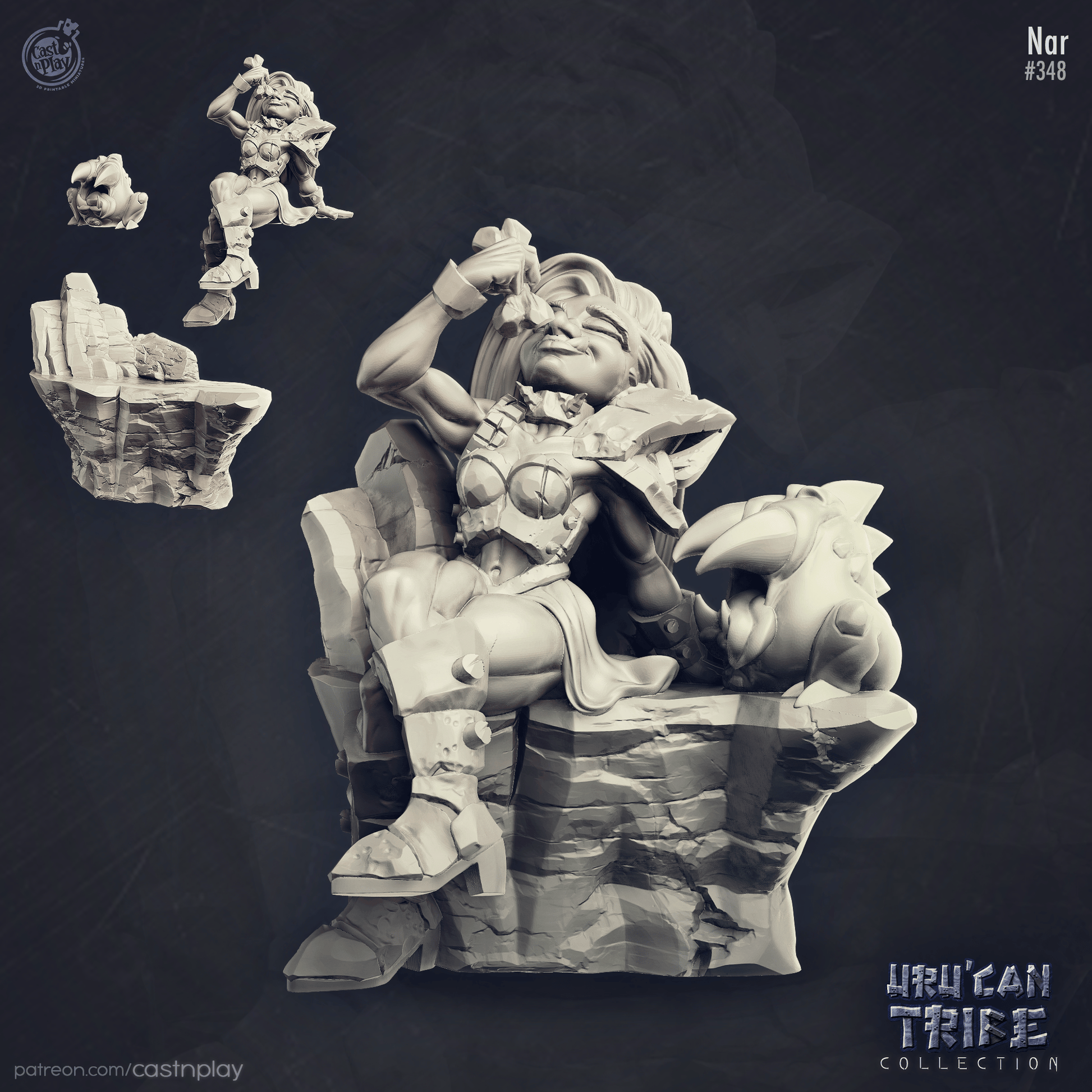 3D Printed Cast n Play Uru Can Tribe - Nar Goblin Lady 28mm 32mm D&D - 3D Printing Boss 