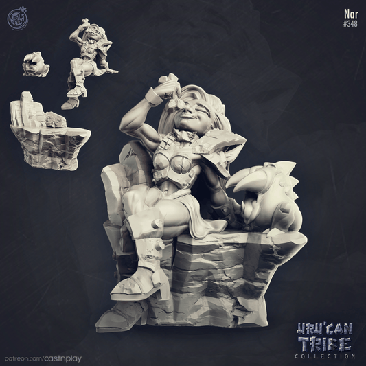 3D Printed Cast n Play Uru Can Tribe - Nar Goblin Lady 28mm 32mm D&D - 3D Printing Boss 