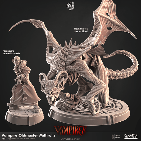3D Printed Cast n Play Vampire Oldmaster Mithrulis Vampires Set 28mm 32mm D&D - 3D Printing Boss 
